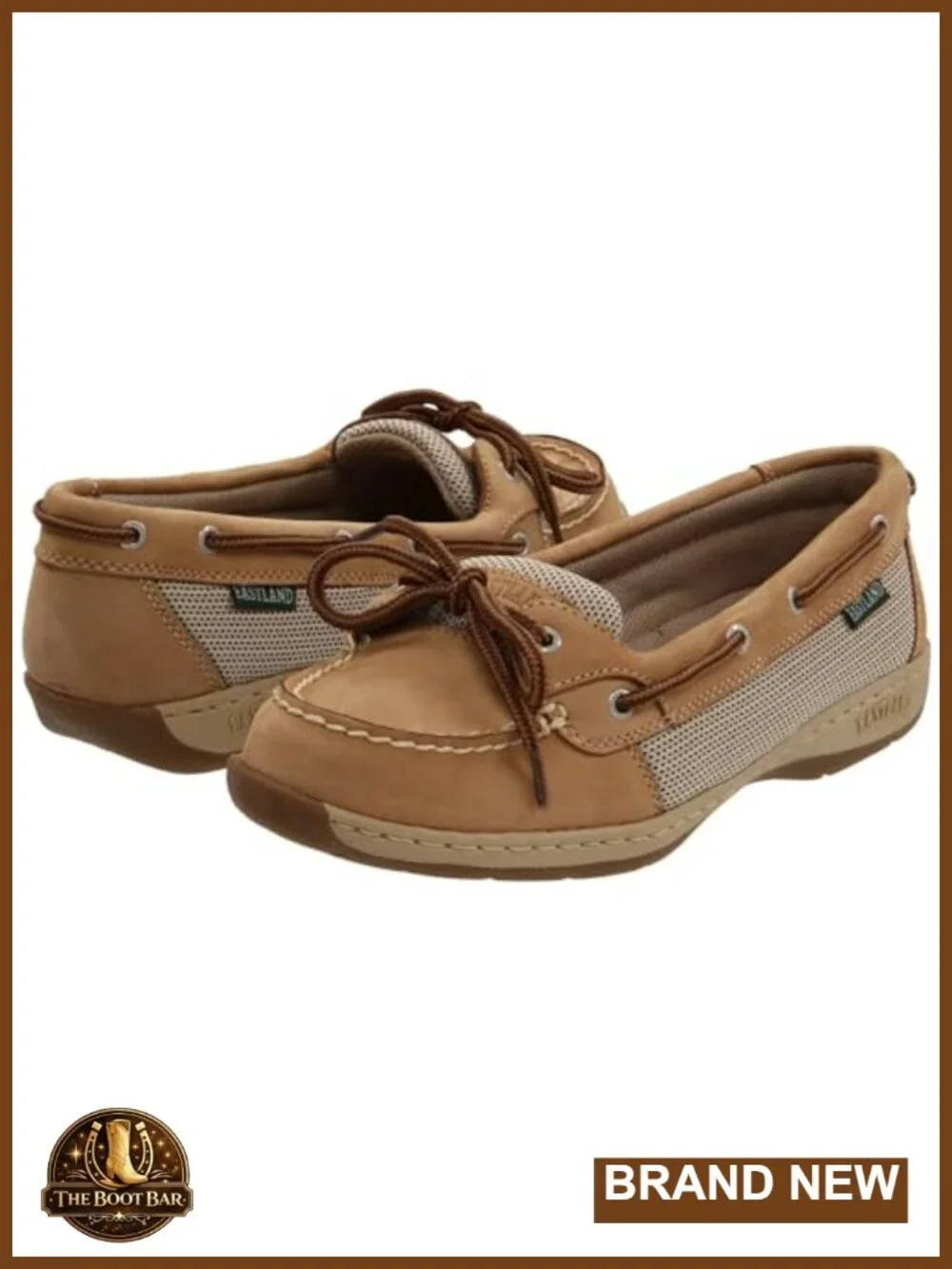 Boat Shoes with Cushioned Footbed, Lace-Up Closure, Round Toe